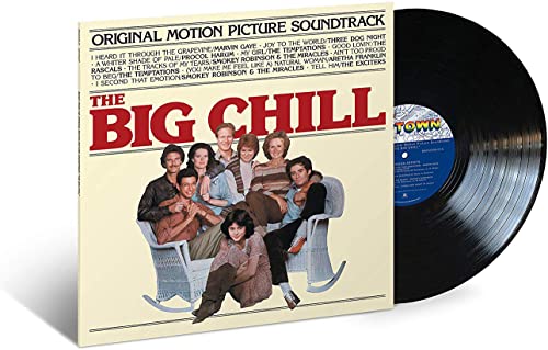 The Big Chill" soundtrack vinyl record with cast photo on the cover.