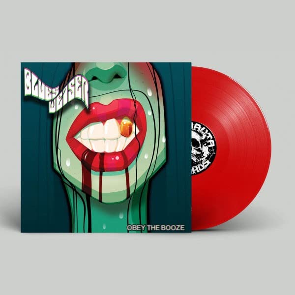Vinyl record with cover art of a stylized, dripping mouth and text.