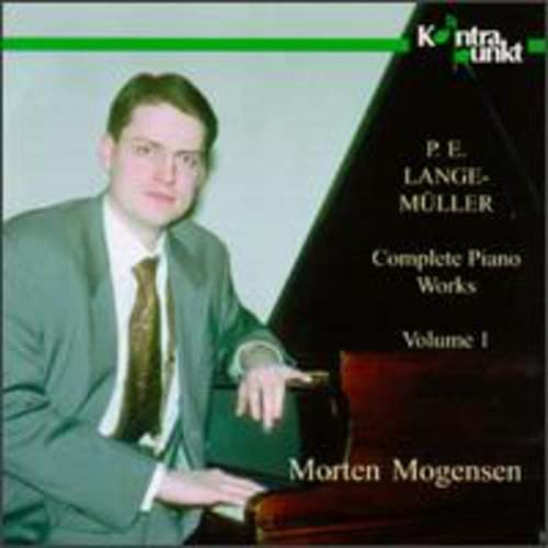 CD cover: portrait of a man with a piano, text “P.E. Lange-Müller”.