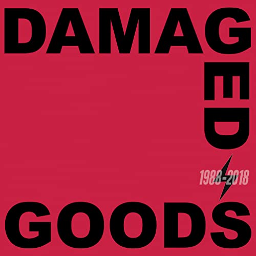 Red album cover with bold black text: "Damaged Goods 1988-2018".