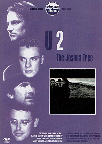 U2’s “The Joshua Tree” classic album DVD cover with band members’ portraits.