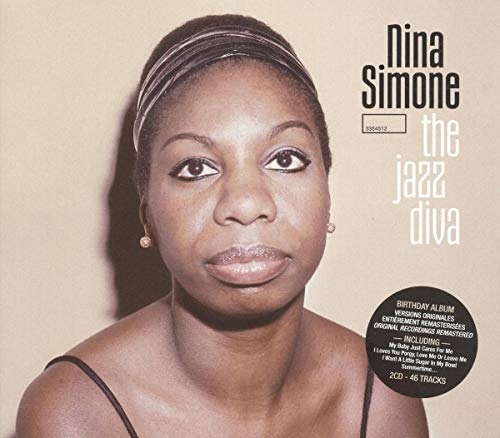 Nina Simone portrait album cover, “The Jazz Diva”, vinyl record.