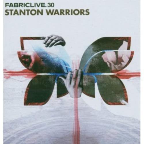 CD cover with abstract, fragmented portrait and red linear elements.