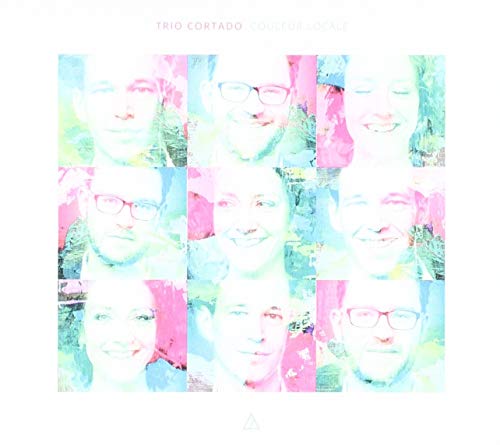 CD cover featuring a grid of nine colorful, stylized portraits of three people.