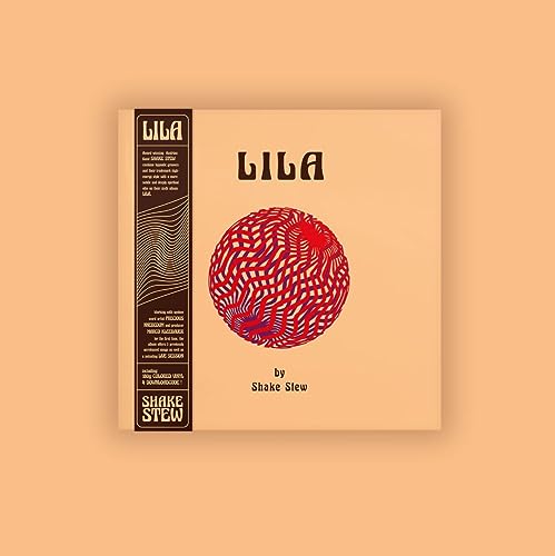 Vinyl record cover for Shake Stew’s “Lila” featuring red circular design.