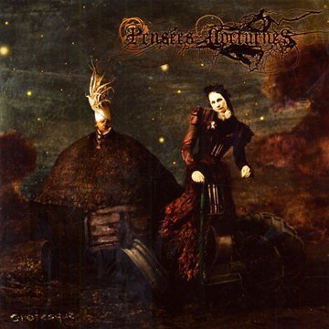 CD cover: dark, ornate figures in a surreal, starry landscape.