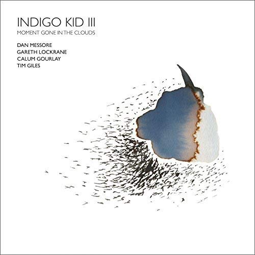 CD cover for Indigo Kid’s “Moment Gone In Clouds” with abstract cloud art.