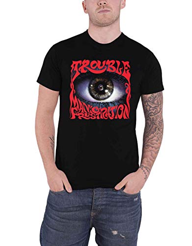 Trouble T Shirt Manic Frustration Band Logo Official Mens Black M