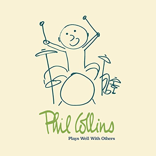 Sketch of a drummer with drum set and "Phil Collins" text.