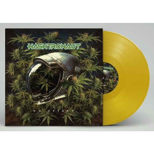 Hashtronaut album cover and transparent yellow vinyl record displayed together.