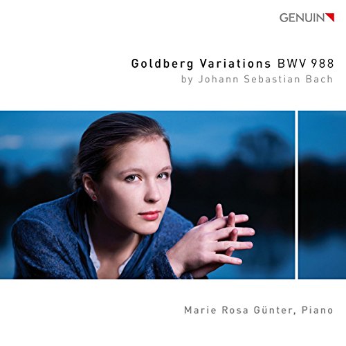 CD cover featuring pianist Marie Rosa Gunter in blue tones.