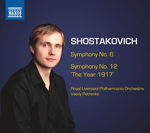 CD cover featuring composer Dmitri Shostakovich and symphony titles.