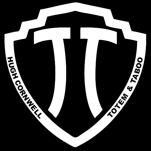 White shield-shaped logo with black text: "TT" and "Hugh Cornwell Totem & Taboo.