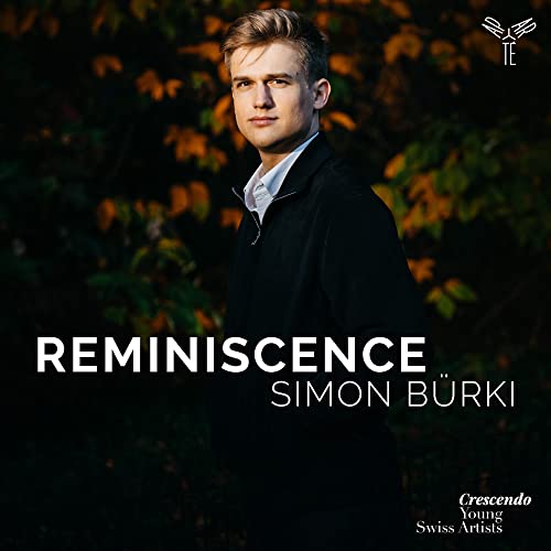 Portrait of Simon Bürki with blurred foliage background and album title.