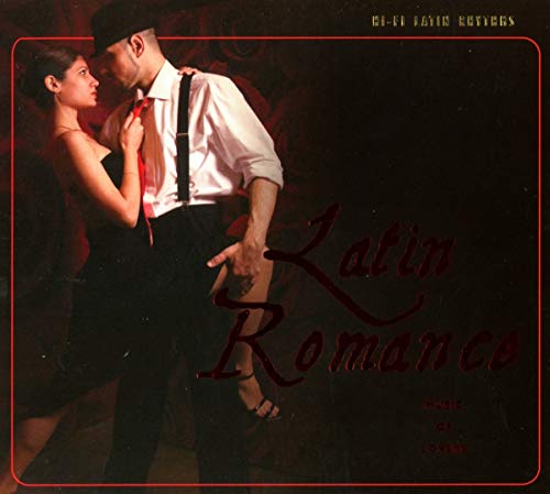 CD cover: couple dancing, red text reads "Latin Romance".
