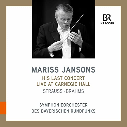 Mariss Jansons conducting, album cover for his last concert recording.