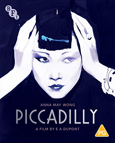 Blu-ray cover for "Piccadilly" featuring Anna May Wong in a stylized portrait.