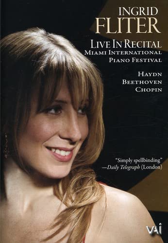 DVD cover featuring pianist Ingrid Fliter in recital performance.
