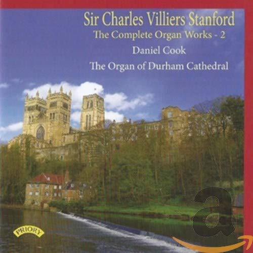 CD cover for Stanford’s organ works, featuring Durham Cathedral.