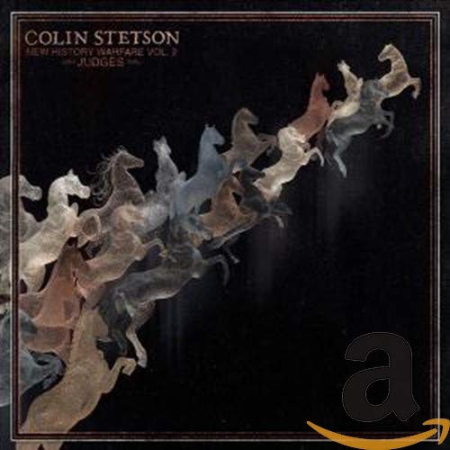 CD cover: dark background with many translucent horse figurines.