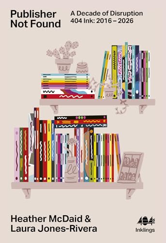 Book cover with colorful stacked books, a plant, and decorative objects.