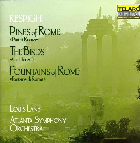 CD cover for Respighi’s “Pines of Rome” featuring Roman ruins imagery.