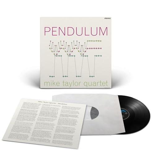 Vinyl record of Mike Taylor Quartet’s “Pendulum” with album art and insert.