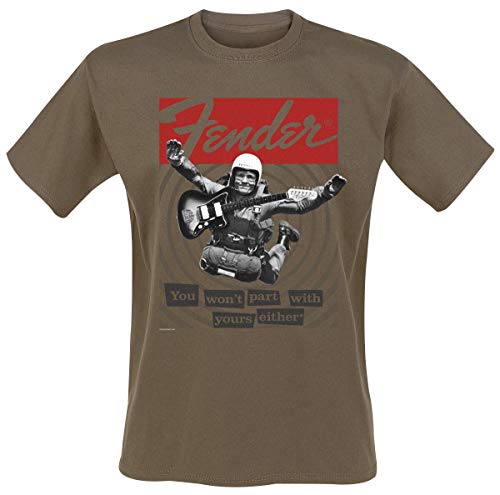 Fender You Won't Part with Yours Either T-Shirt Brown L