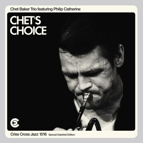 Black and white album cover featuring jazz musician Chet Baker playing trumpet.