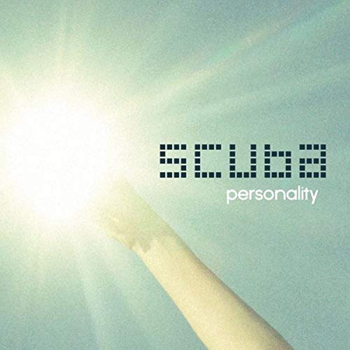 CD cover for Scuba’s “Personality” with blue sky and arm imagery.