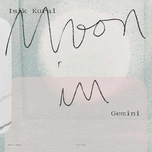 Vinyl record cover with abstract, handwritten text and wavy lines.