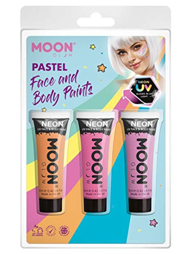 Smiffys Moon Glow Pastel Neon UV Face Paint,