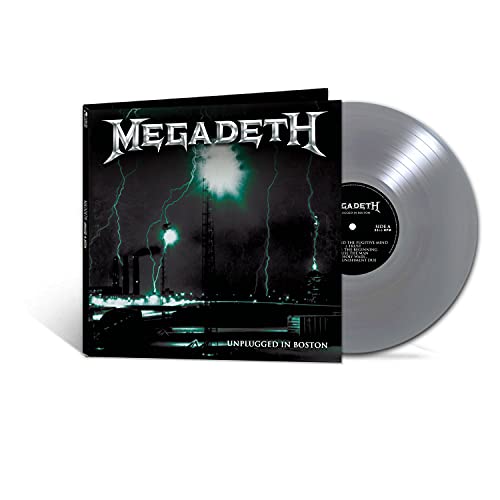 Megadeth “Unplugged In Boston” vinyl record with stormy album cover.