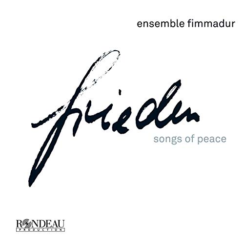 CD cover for Ensemble Fimmadur’s “Songs of Peace” with white background.