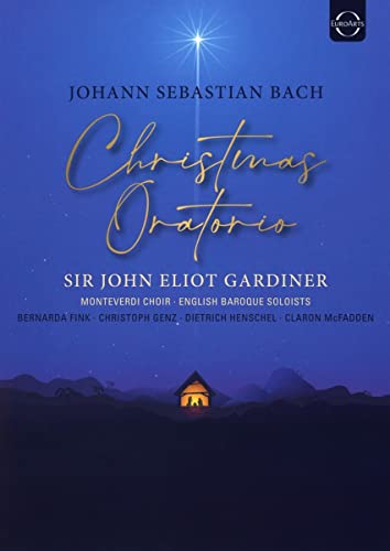 DVD cover for Bach’s Christmas Oratorio, featuring a starry night scene.