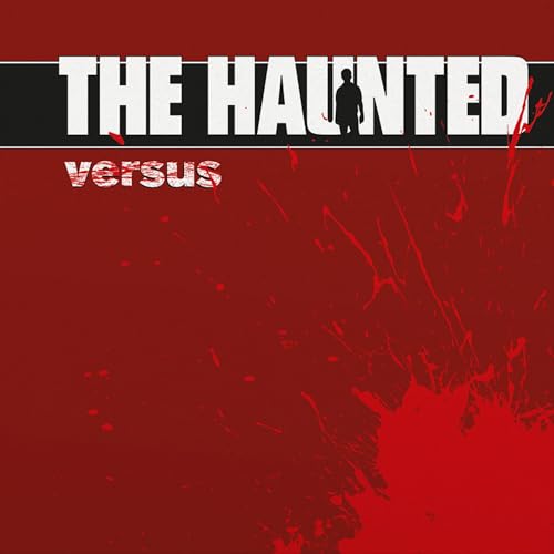Red album cover for "The Haunted - Versus" with a silhouetted figure.