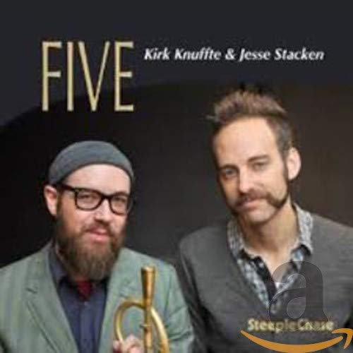 CD cover featuring portraits of two musicians, Kirk Knuffke & Jesse Stacken.
