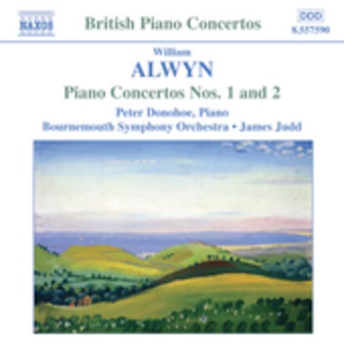CD cover for Alwyn piano concertos featuring a landscape painting.