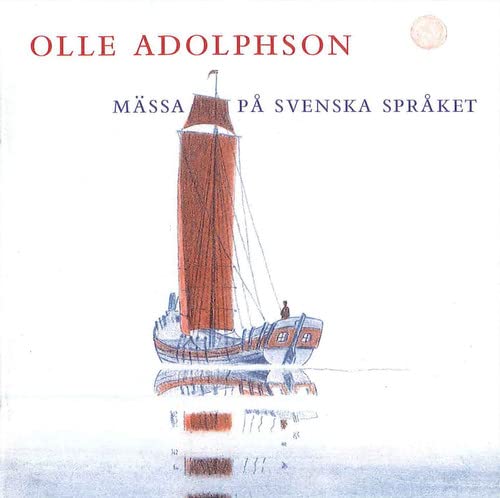 CD cover: sailboat illustration with Swedish text, "Mässa på Svenska Språket".