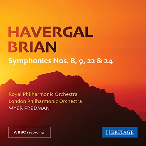 CD cover featuring a mountain silhouette against an orange sunset with composer's name.