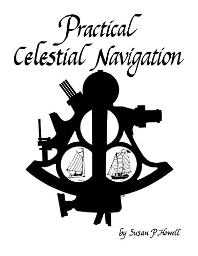 Book cover: āPractical Celestial Navigationā with sextant and sailing ships.