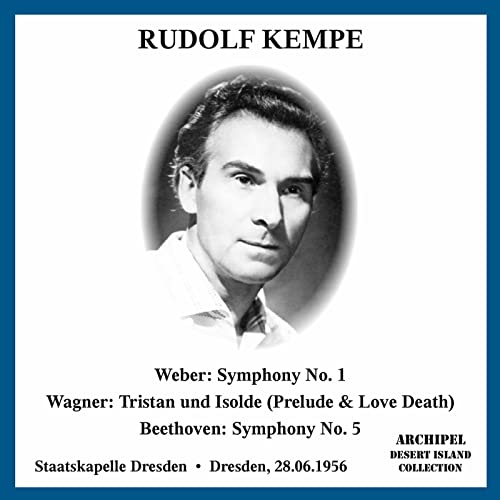 CD cover featuring a black and white portrait of conductor Rudolf Kempe.