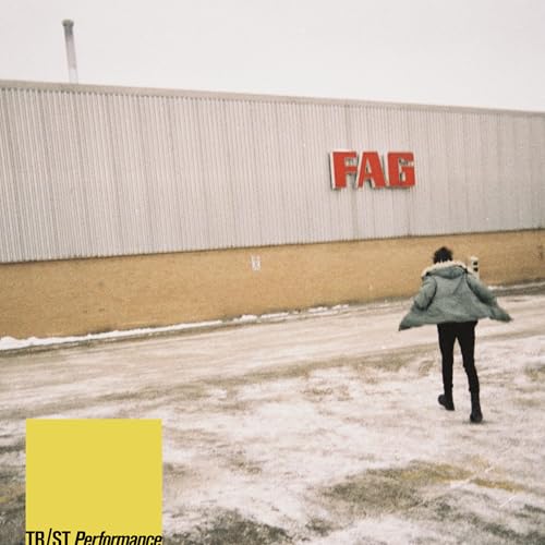 Album cover for Tr/st - Performance, featuring a person and industrial building.