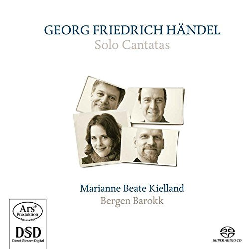 CD cover featuring portraits of four musicians and text: Handel Solo Cantatas.