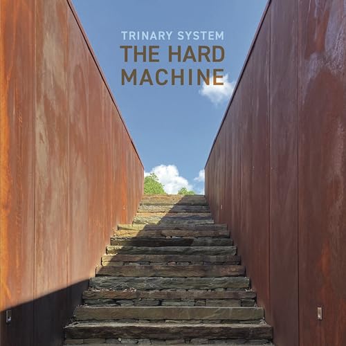 CD cover: stone steps between rusty metal walls, blue sky.
