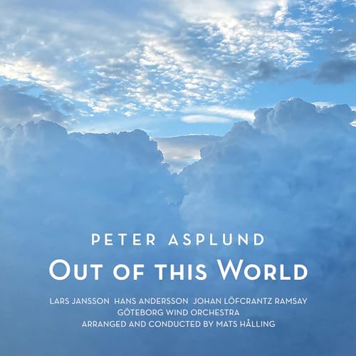 CD cover for “Out Of This World” by Peter Asplund, cloudy sky.