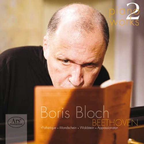 CD cover featuring pianist Boris Bloch and Beethoven’s music score.