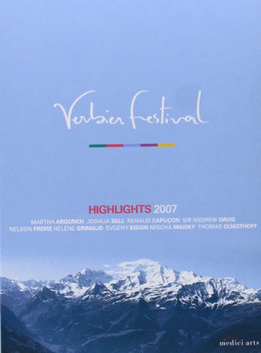DVD cover for Verbier Festival Highlights 2007, featuring snowy mountains.