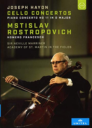 DVD cover featuring cellist Mstislav Rostropovich playing a cello.
