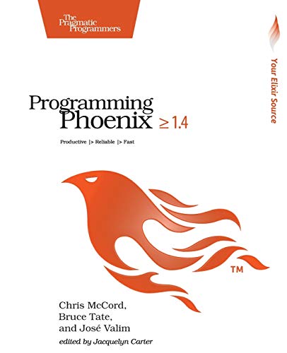 Book cover: "Programming Phoenix 1.4" with a red phoenix illustration.